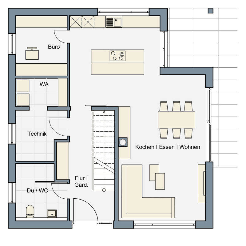 Haus 1, Grundriss EG, 78,80 qm