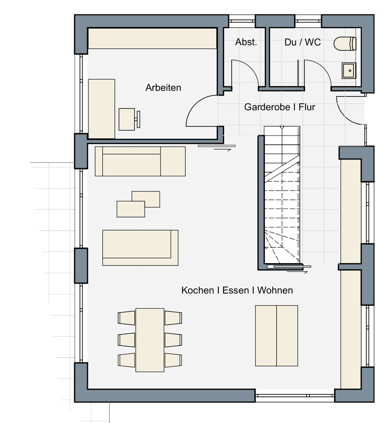 Haus 2, Grundriss EG, 71,79 qm