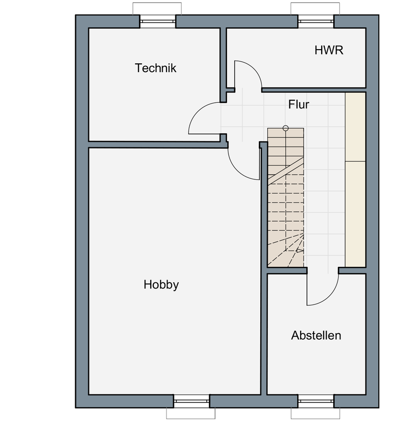 Haus 2, Grundriss KG, 71,55 qm