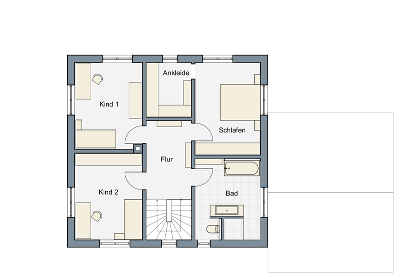 Haus 3, Grundriss OG, 72,90 qm