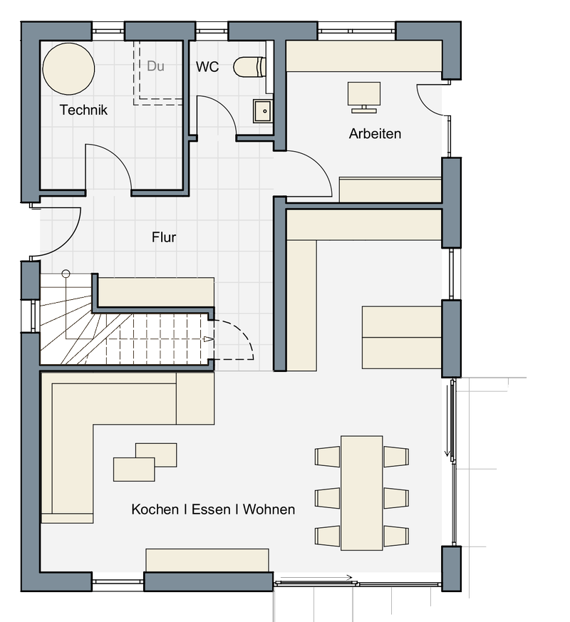 Haus 4, Grundriss EG, 71,99 qm