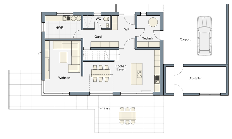 Musterhaus M2, Grundriss EG