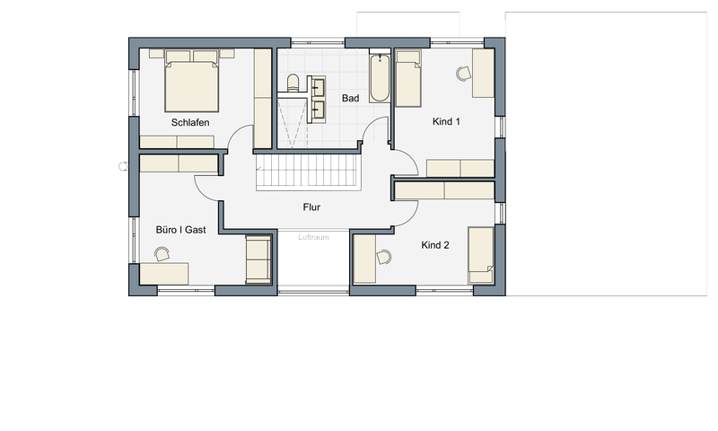 Musterhaus M2, Grundriss OG