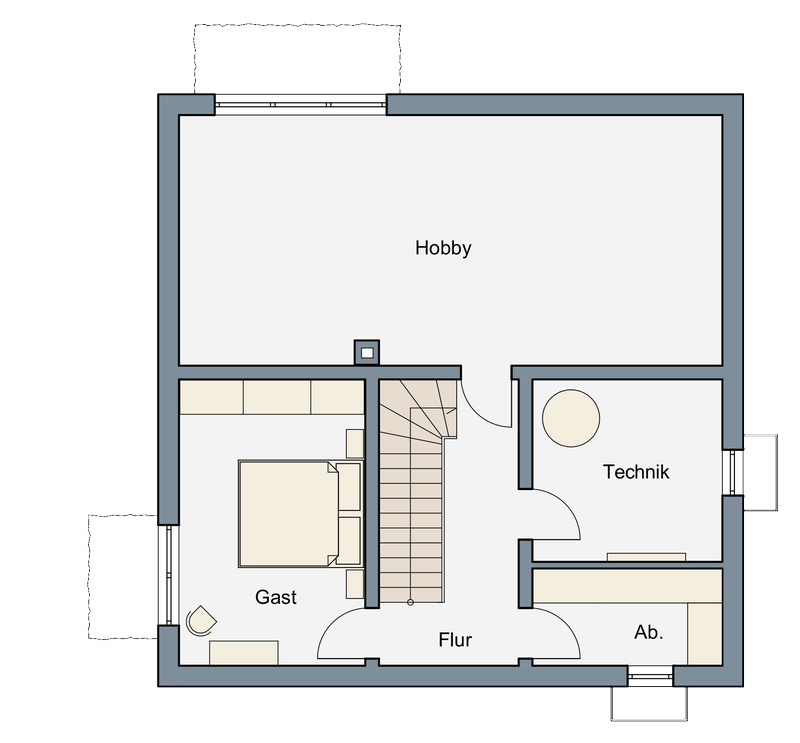 Musterhaus M3, Grundriss KG