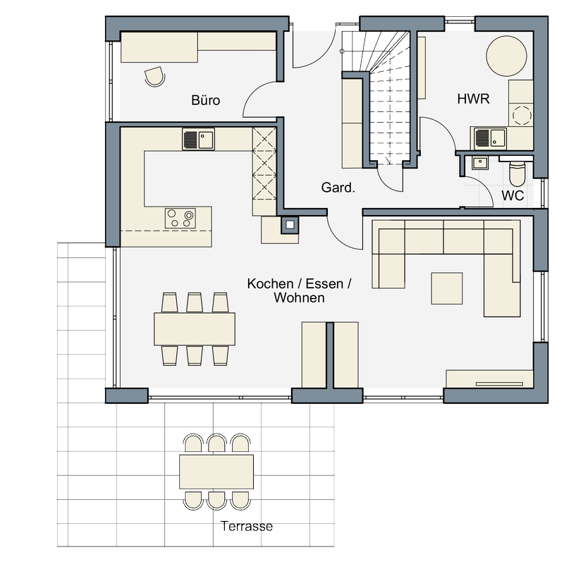 Musterhaus M4, Grundriss EG