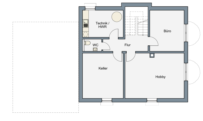 Musterhaus M5, Grundriss KG