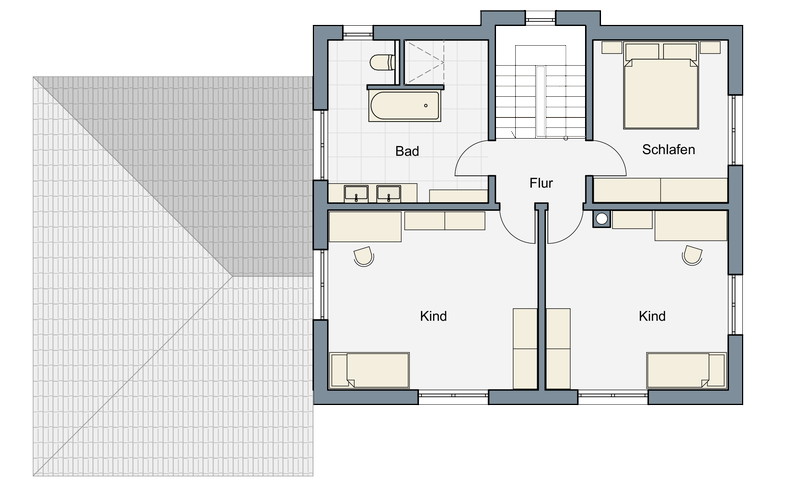 Musterhaus M5, Grundriss OG