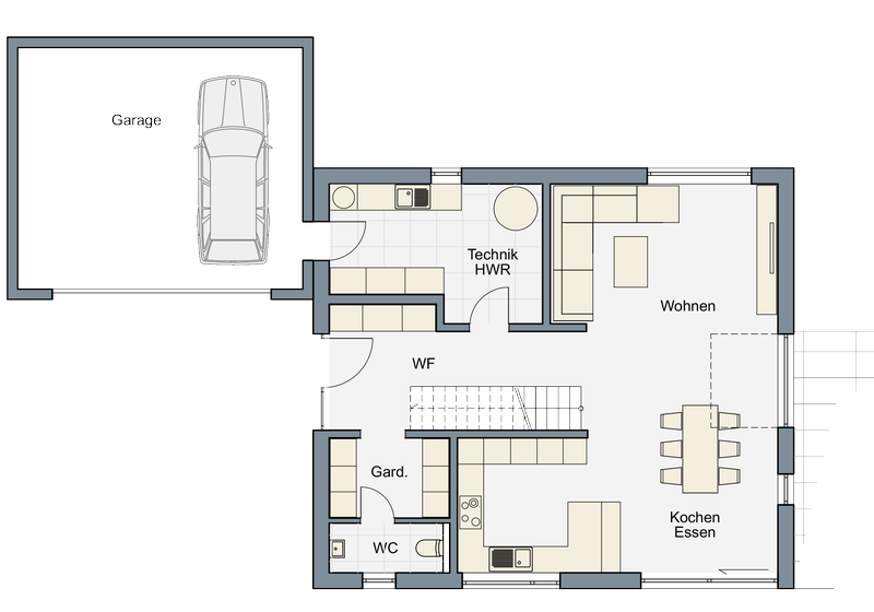 Musterhaus M6, Grundriss EG