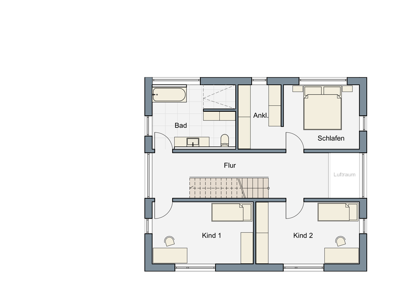 Musterhaus M6, Grundriss OG