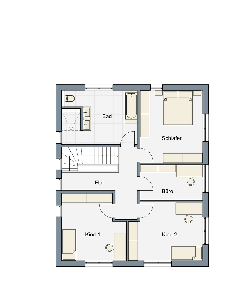 Musterhaus M7, Grundriss OG