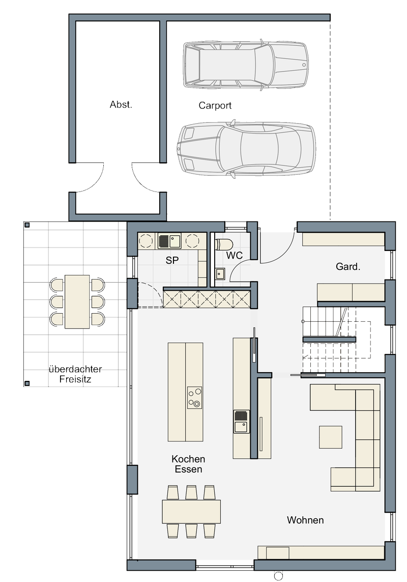 Musterhaus M8, Grundriss EG