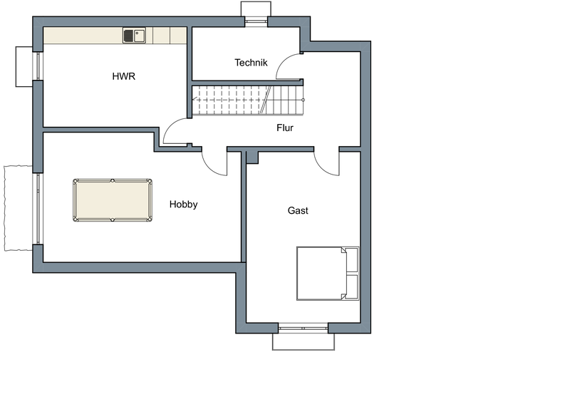 Musterhaus M9, Grundriss KG